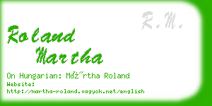 roland martha business card